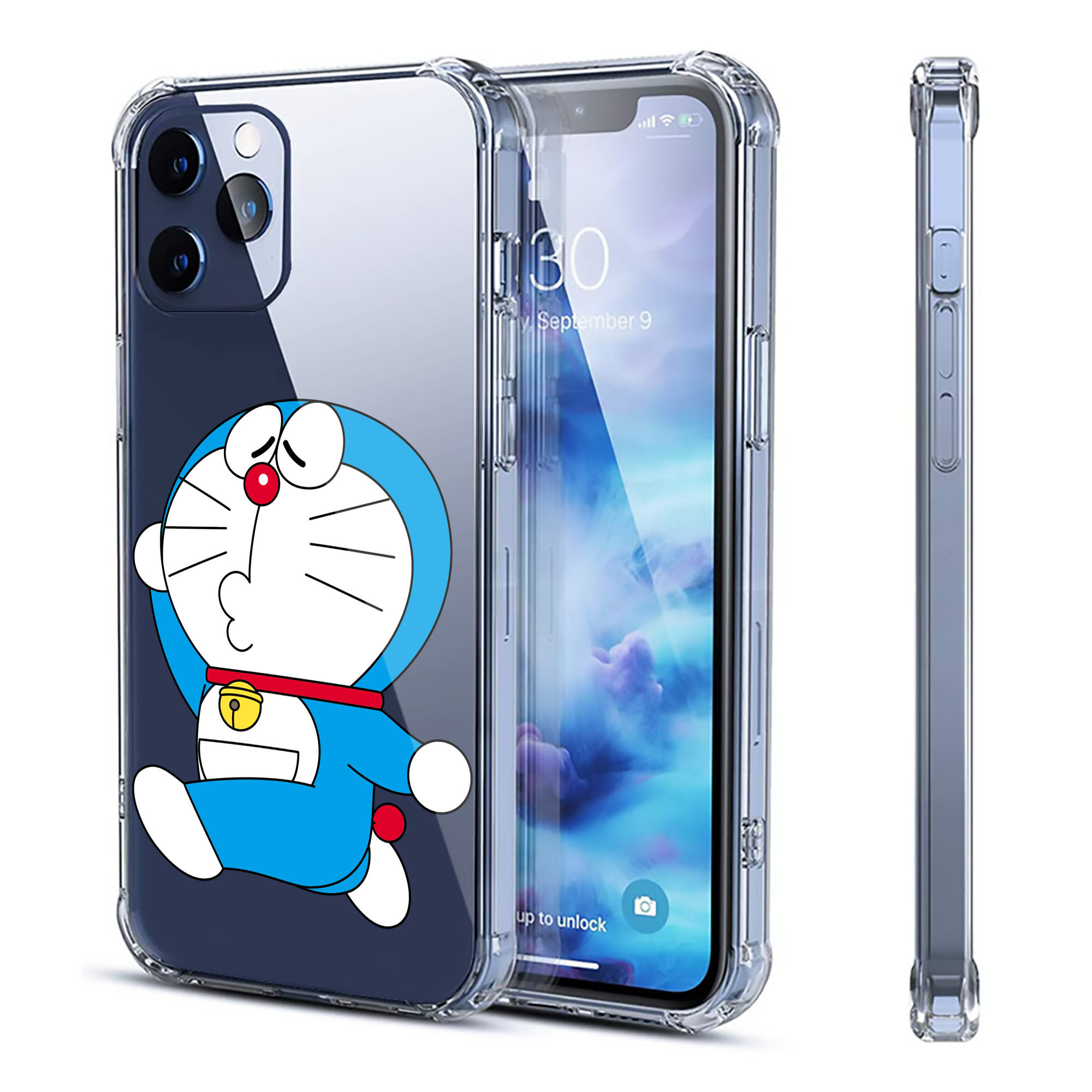 （画像用） ドラえもん Doraemon 【iPhone 12シリーズ対応】透明スマホケース（クリアソフトケース）